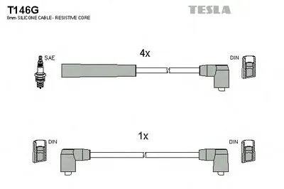 Комплект проводов зажигания TESLA купить