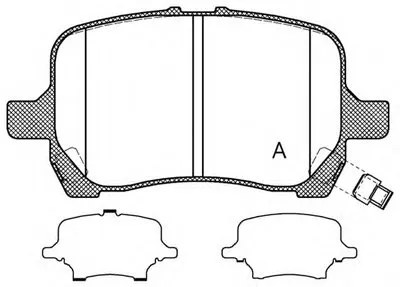 Комплект тормозных колодок, дисковый тормоз ADVANCE OPEN PARTS купить