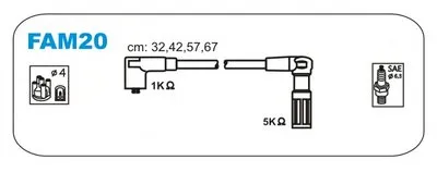 Комплект проводов зажигания JANMOR купить