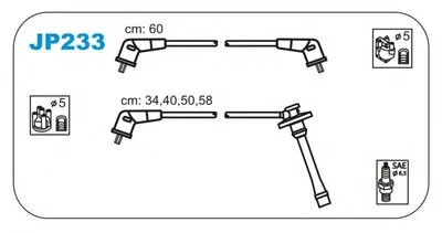 Комплект проводов зажигания JANMOR купить