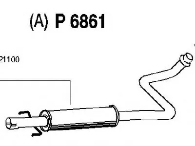 Средний глушитель выхлопных газов FENNO купить