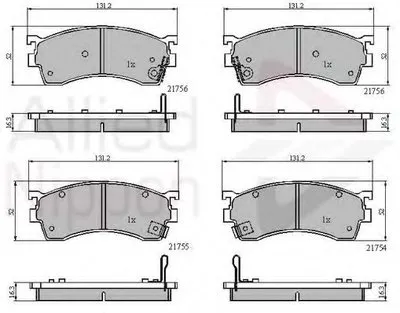 Комплект тормозных колодок, дисковый тормоз ANL Braking COMLINE купить