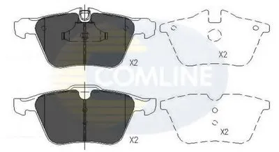 Комплект тормозных колодок, дисковый тормоз Comline COMLINE купить