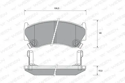 Комплект тормозных колодок, дисковый тормоз WEEN купить