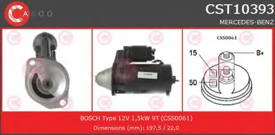 Стартер REMANUFACTURED SERIES CASCO купить