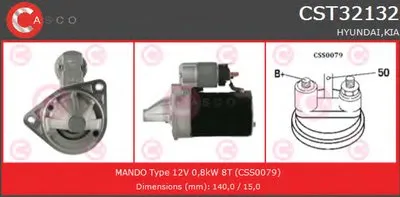 Стартер GENUINE SERIES CASCO купить