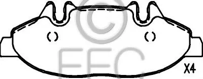 Комплект тормозных колодок, дисковый тормоз EEC купить