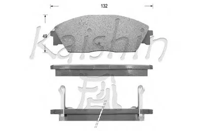 Комплект тормозных колодок, дисковый тормоз KAISHIN купить