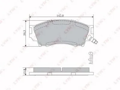 Комплект тормозных колодок, дисковый тормоз LYNXauto купить