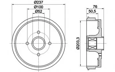 Тормозной барабан HELLA PAGID купить
