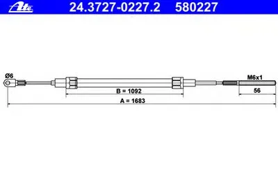 Трос, стояночная тормозная система ATE купить