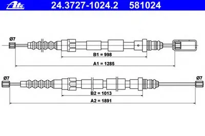 Трос, стояночная тормозная система ATE купить