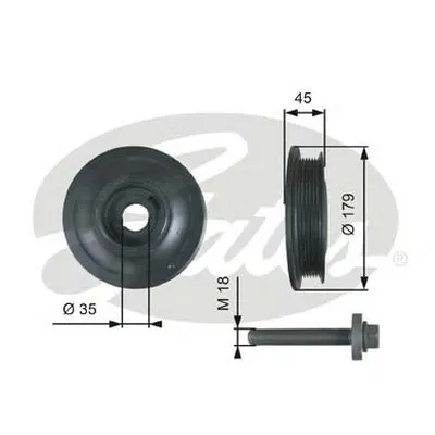 Ременный шкив, коленчатый вал DriveAlign® GATES купить