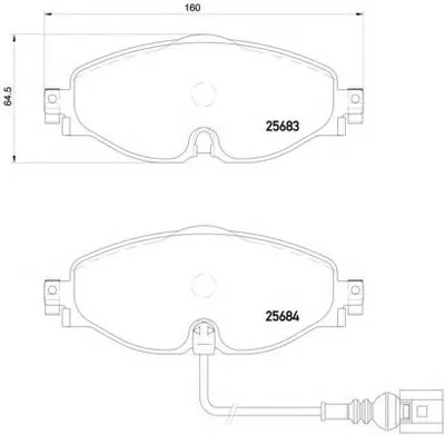 Комплект тормозных колодок, дисковый тормоз BREMBO купить