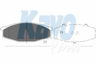 Комплект тормозных колодок, дисковый тормоз KAVO PARTS купить
