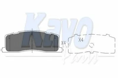 Комплект тормозных колодок, дисковый тормоз KAVO PARTS купить