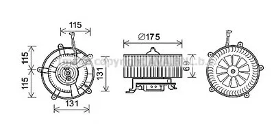 Электродвигатель, вентиляция салона AVA QUALITY COOLING купить