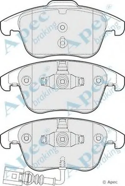 Комплект тормозных колодок, дисковый тормоз APEC braking купить