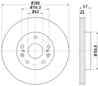 Тормозной диск PRO HELLA купить