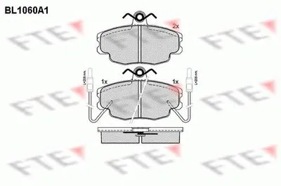 Комплект тормозных колодок, дисковый тормоз FTE купить