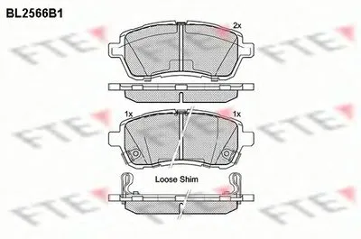Комплект тормозных колодок, дисковый тормоз FTE купить