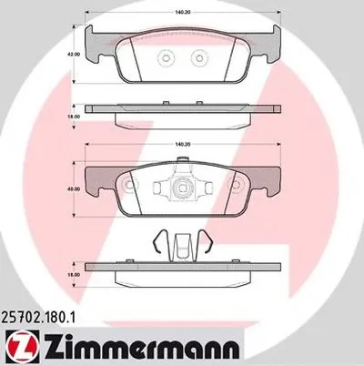 Комплект тормозных колодок, дисковый тормоз ZIMMERMANN купить