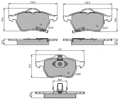 Комплект тормозных колодок, дисковый тормоз NATIONAL купить