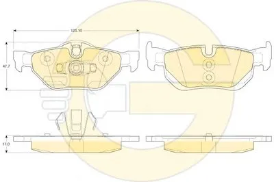 Комплект тормозных колодок, дисковый тормоз GIRLING купить