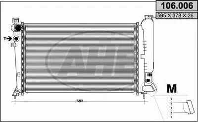 Радиатор, охлаждение двигателя AHE купить