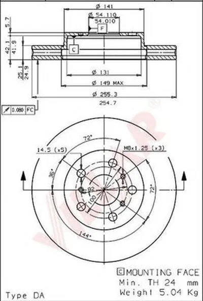 Тормозной диск VILLAR купить