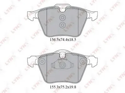 Комплект тормозных колодок, дисковый тормоз LYNXauto купить