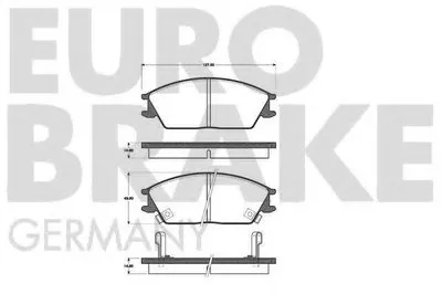 Комплект тормозных колодок, дисковый тормоз EUROBRAKE купить
