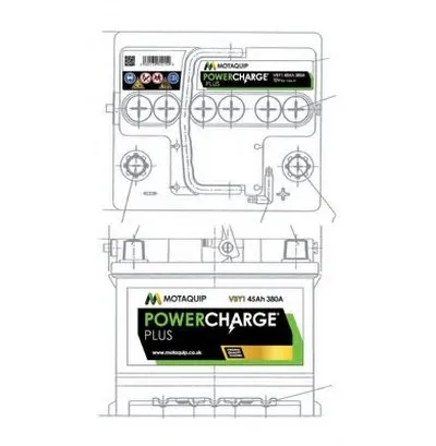 Стартерная аккумуляторная батарея Powercharge Plus MOTAQUIP купить