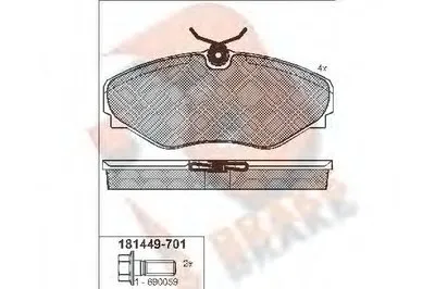 Комплект тормозных колодок, дисковый тормоз R BRAKE купить