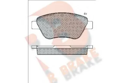 Комплект тормозных колодок, дисковый тормоз R BRAKE купить