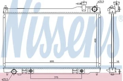 Радиатор, охлаждение двигателя NISSENS купить