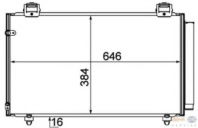 Конденсатор, кондиционер BEHR HELLA SERVICE HELLA купить