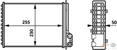 Теплообменник, отопление салона BEHR HELLA SERVICE HELLA купить