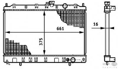 Радиатор, охлаждение двигателя BEHR HELLA SERVICE HELLA купить