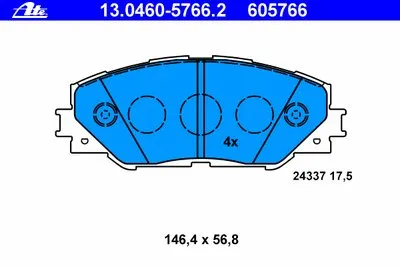 Комплект тормозных колодок, дисковый тормоз ATE купить