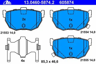 Комплект тормозных колодок, дисковый тормоз ATE купить