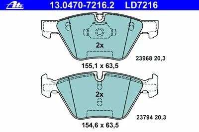 Комплект тормозных колодок, дисковый тормоз ATE Ceramic ATE купить
