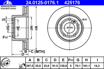 Тормозной диск ATE купить