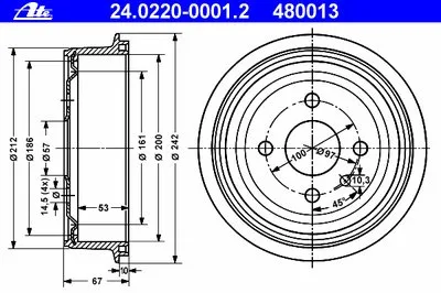 Тормозной барабан ATE купить