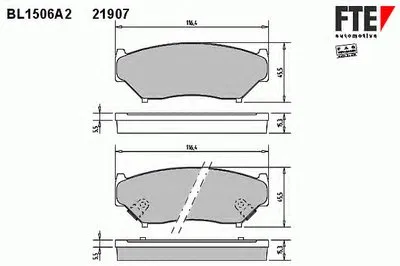 Комплект тормозных колодок, дисковый тормоз FTE купить