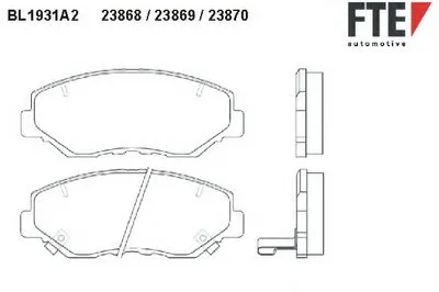 Комплект тормозных колодок, дисковый тормоз FTE купить