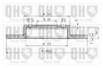 Тормозной диск QUINTON HAZELL купить