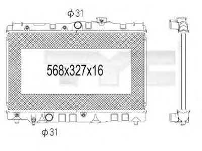 Радиатор, охлаждение двигателя TYC купить