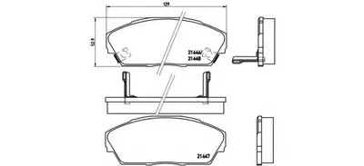 Комплект тормозных колодок, дисковый тормоз BREMBO купить