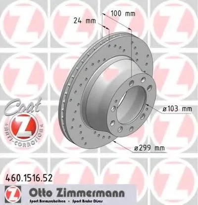 Тормозной диск SPORT BRAKE DISC COAT Z ZIMMERMANN купить